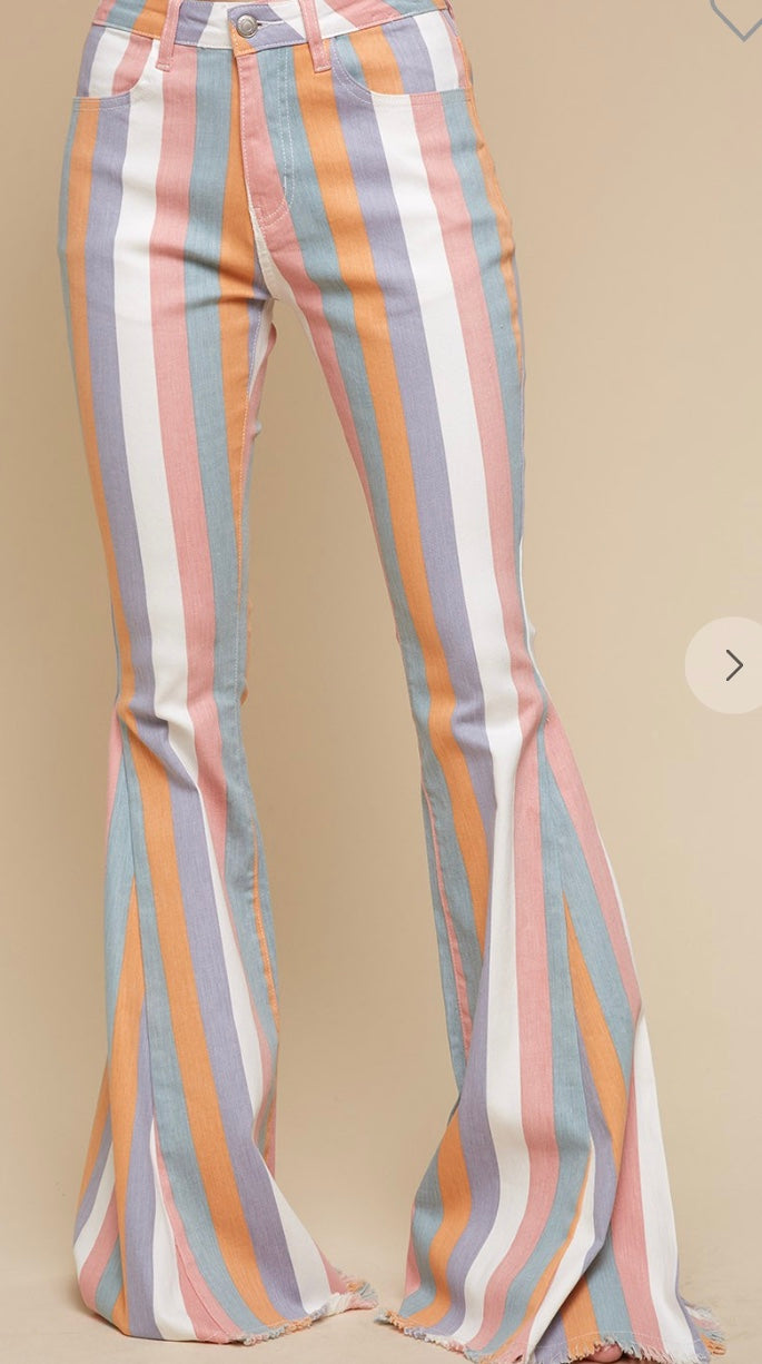 Daylily Multi Striped Pants