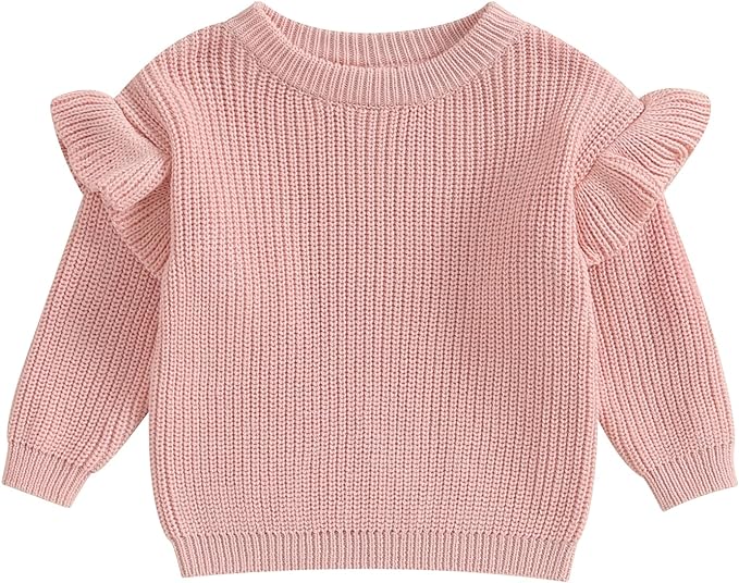 Toddler Girls Custom Embroidered Chunky Sweater